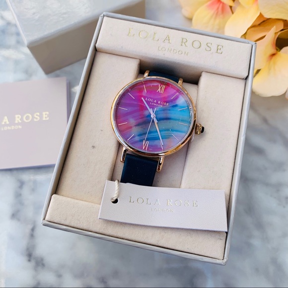 Lola Rose Stone Print Watch in Montana  Pink Agate - Picture 2 of 4